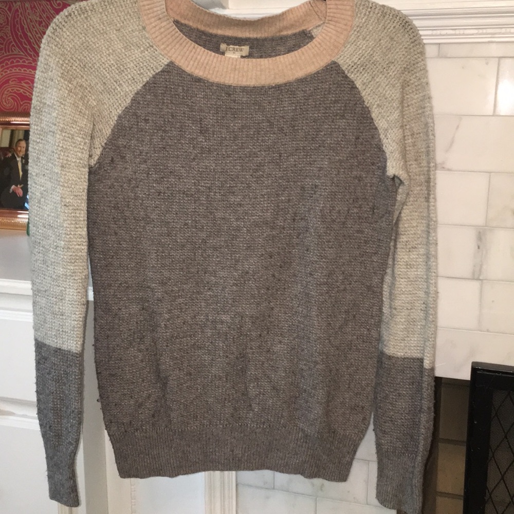JCrew three toned sweater